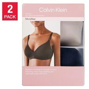 NWT - Calvin Klein Women's Wirefree Bra, 2-pack – Size S